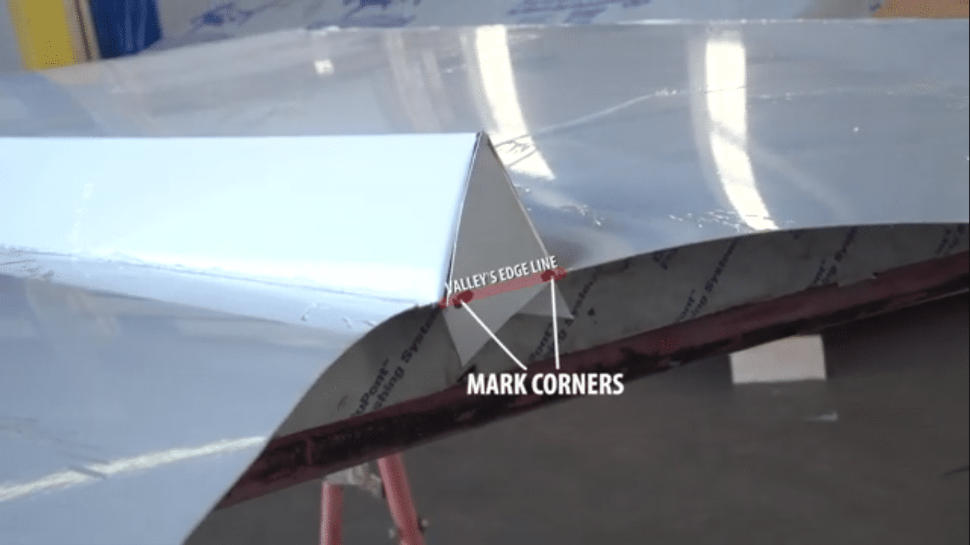 Open Valley Trim Installation On A Metal Roof For An Exposed Fastener Panel